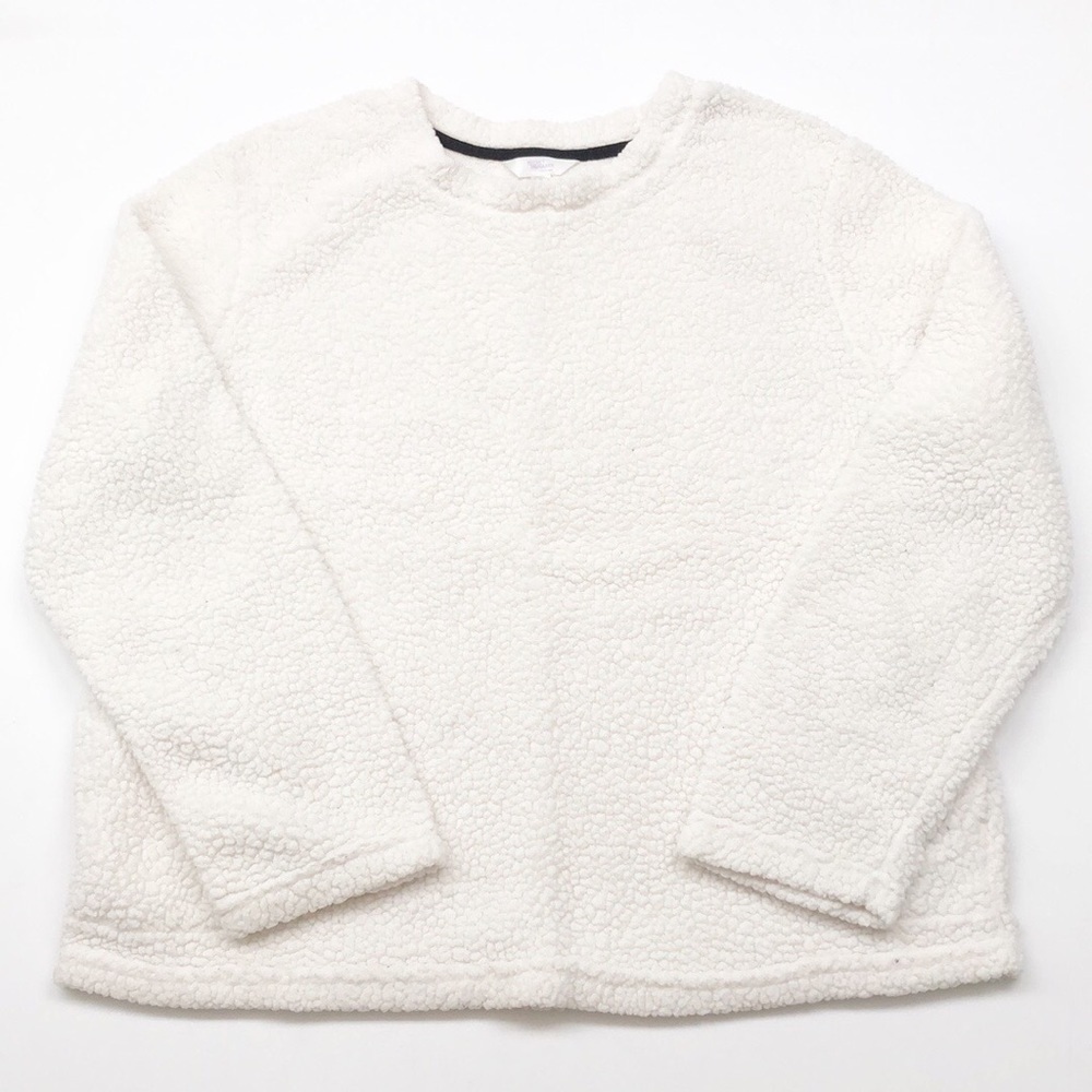 Secret Treasures cream sherpa pullover for girls